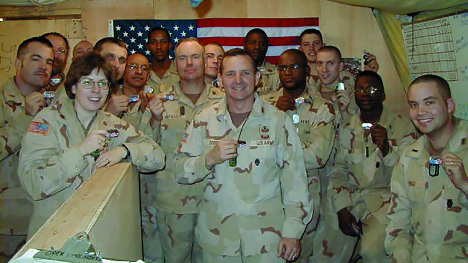 US (Ret.) Col. David Dodd's 86th battalion in Afghanistan with Shields of Strength following September 11, 2001. 