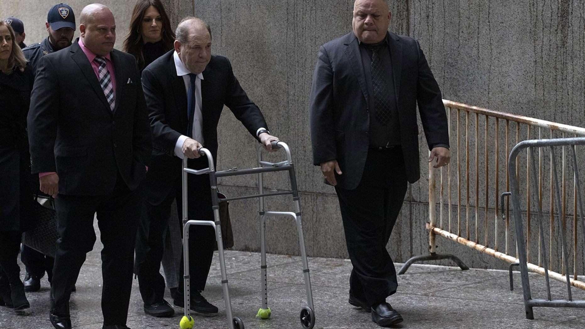 Harvey Weinstein, center, arrives for a court hearing, Wednesday, Dec. 11, 2019 in New York.