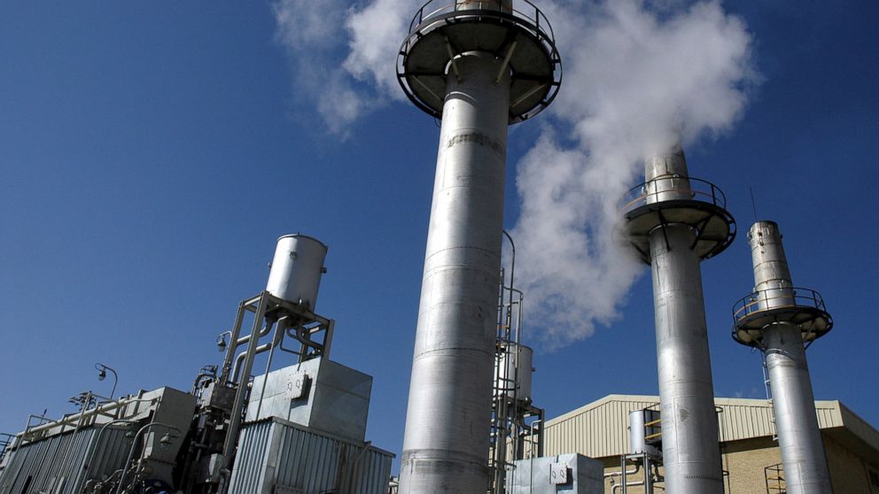 FILE - This Oct. 27, 2004 file photo, shows the exterior of the Arak heavy water production facility in Arak, Iran, 360 kms southwest of Tehran.