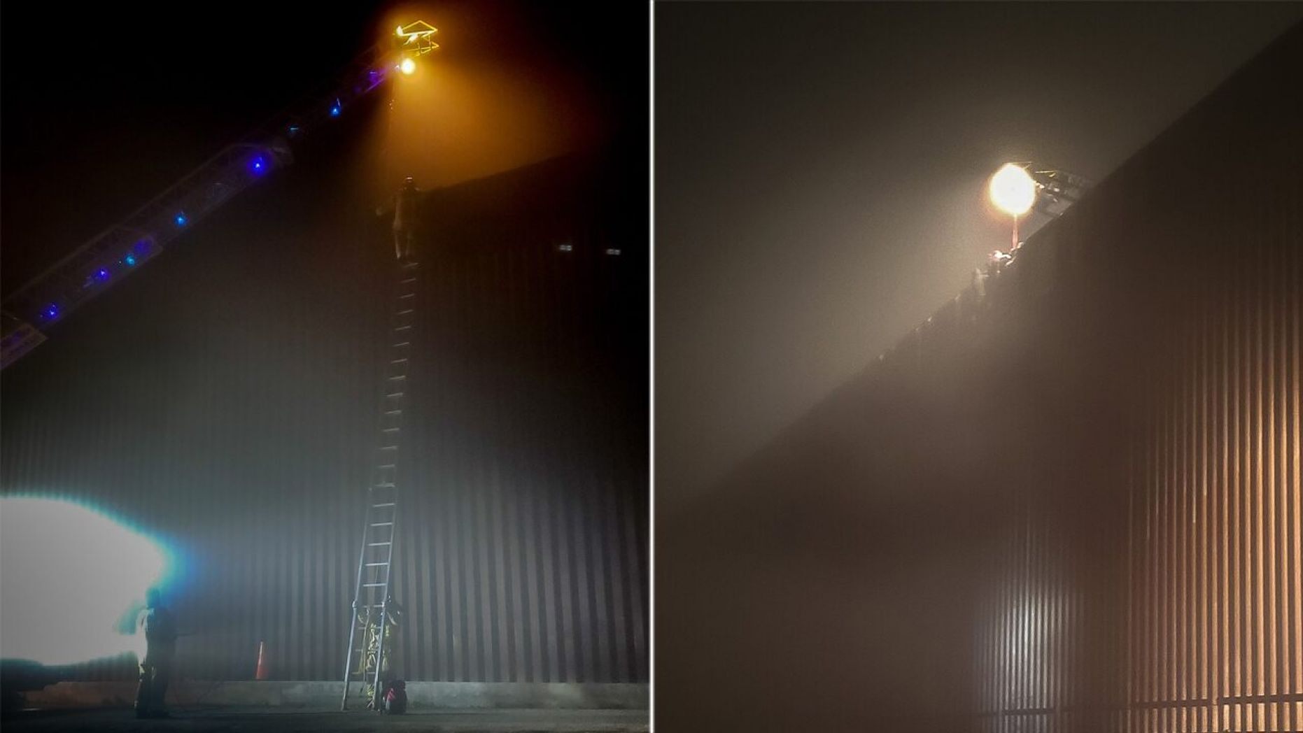 Three people were stuck on top of the new border wall around midnight on Sunday in San Diego. 