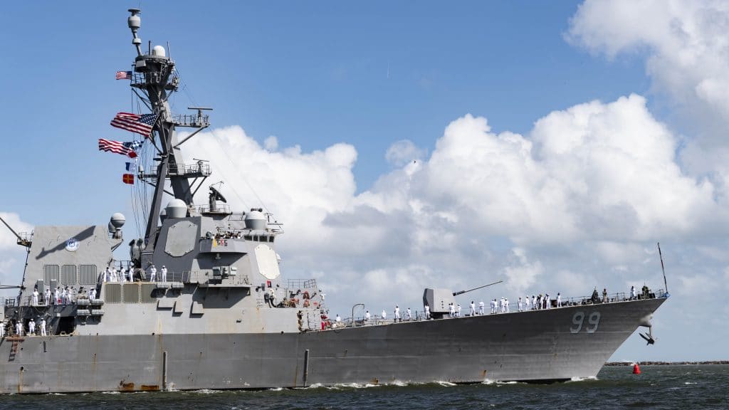 Lockheed Martin in Salina, N.Y., will build sonar systems that will help Navy ships like the Arleigh Burke-class guided-missile destroyer USS Farragut detect enemy submarines. 