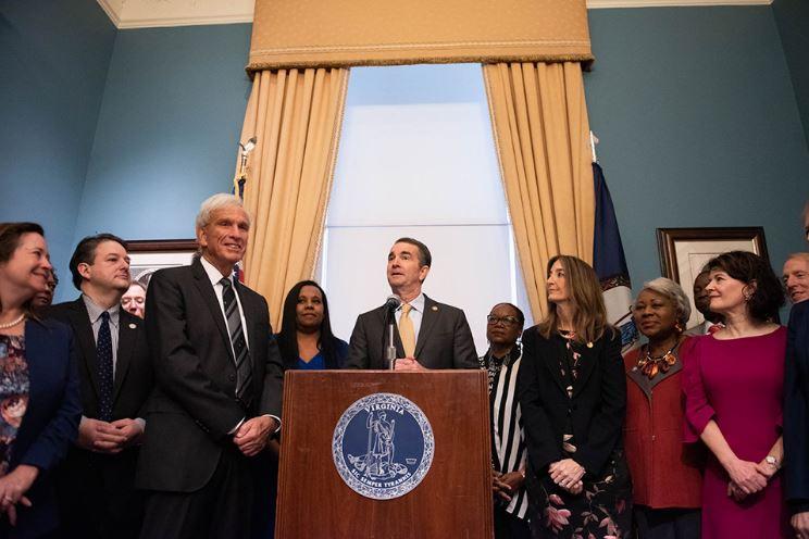 Virginia Gov. Ralph Northam outlined plans for the state's Democratic-controlled legislatures on Tuesday in Richmond. 