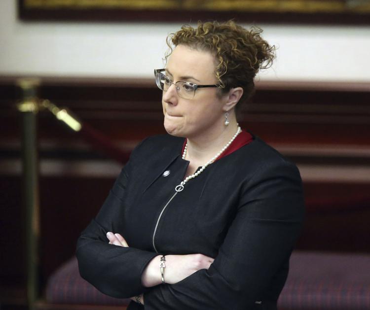 Rep. Erin Grall, R-Vero Beach, listens to the debate Thursday, Feb. 20, 2020, 