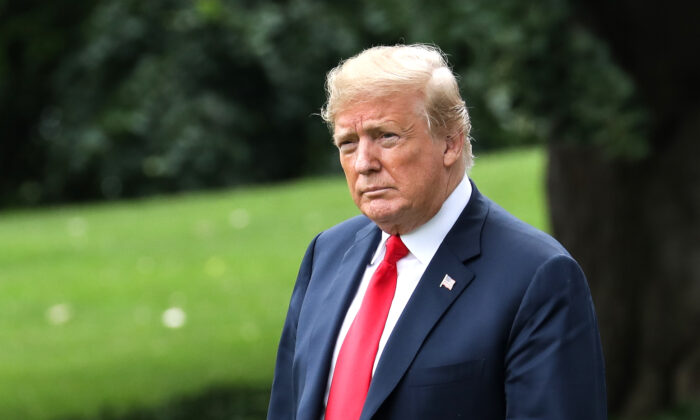 President Donald Trump before boarding Marine One on the South Lawn of the White House in Washington on June 27, 2018. 