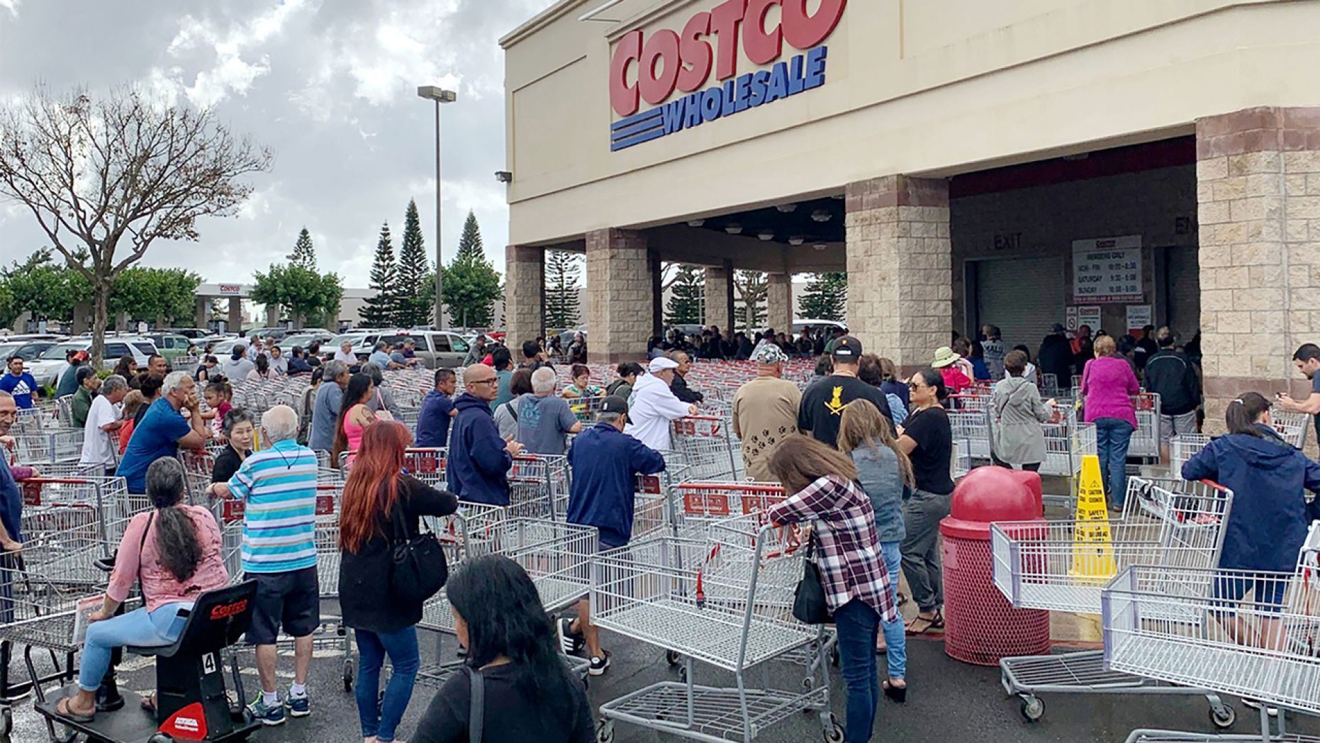 Around 11:45 a.m. at a Costco in Brooklyn, two customers got into a heated argument while standing in line.