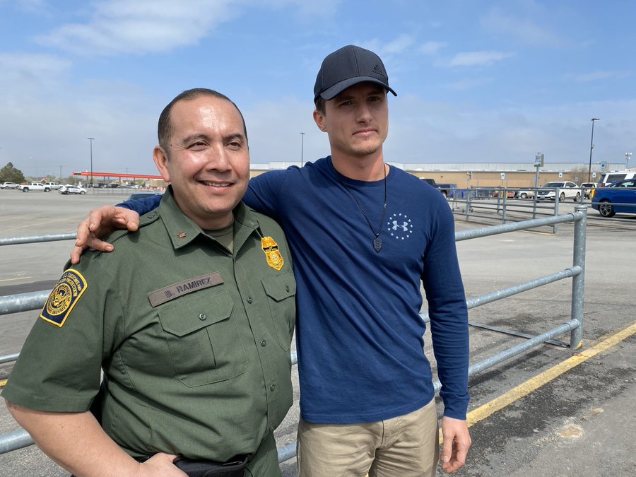 BP Agent Bernie Ramirez reunites w/ Sam’s Club employee Zach Owen days after both intervened during a stabbing incident