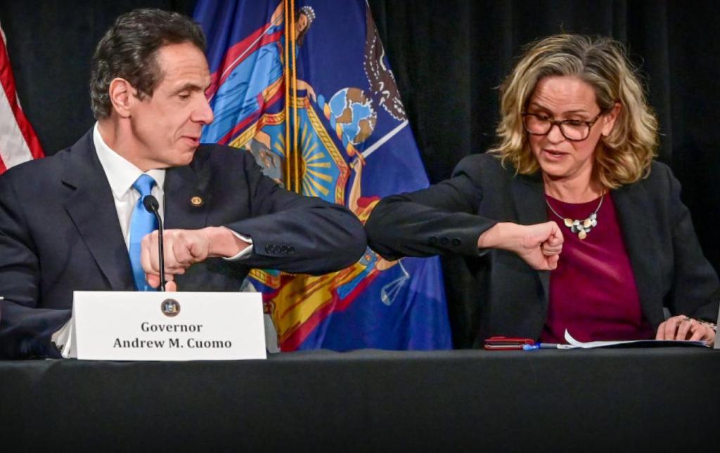 Governor Andrew Cuomo at a coronavirus briefing
(Newsday LLC / Getty Images)