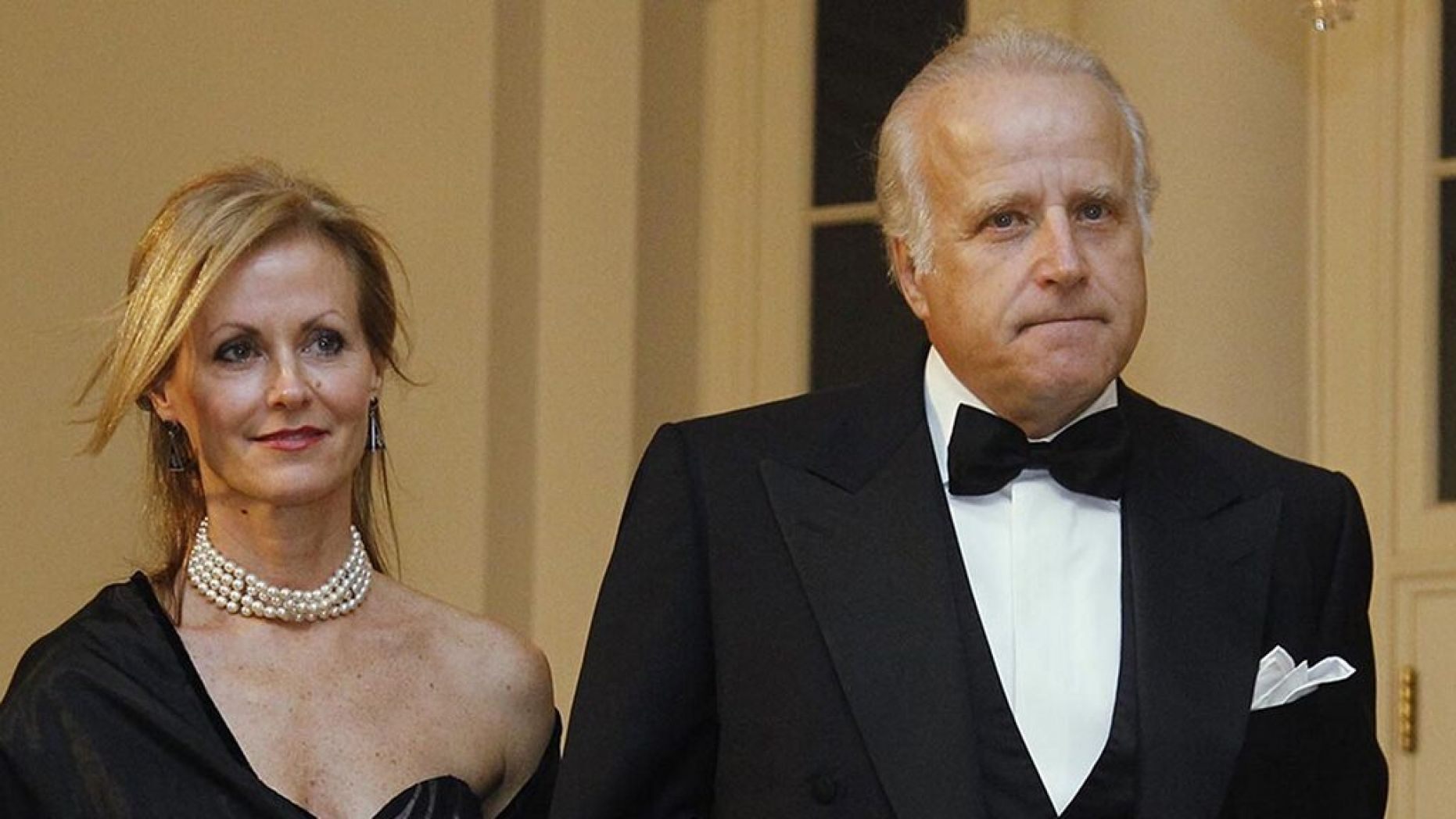 James and Sara Biden arrive at the White House to attend the State Dinner for South Korea, Oct. 13, 2011, in Washington.