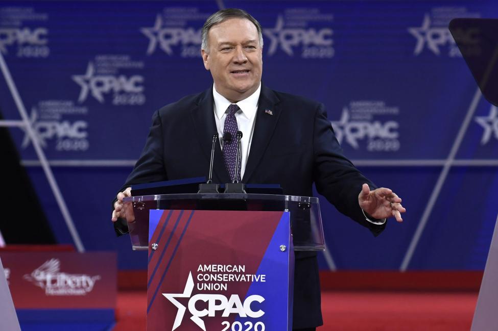 Secretary of State Mike Pompeo, shown at the Conservative Political Action Conference last month, 