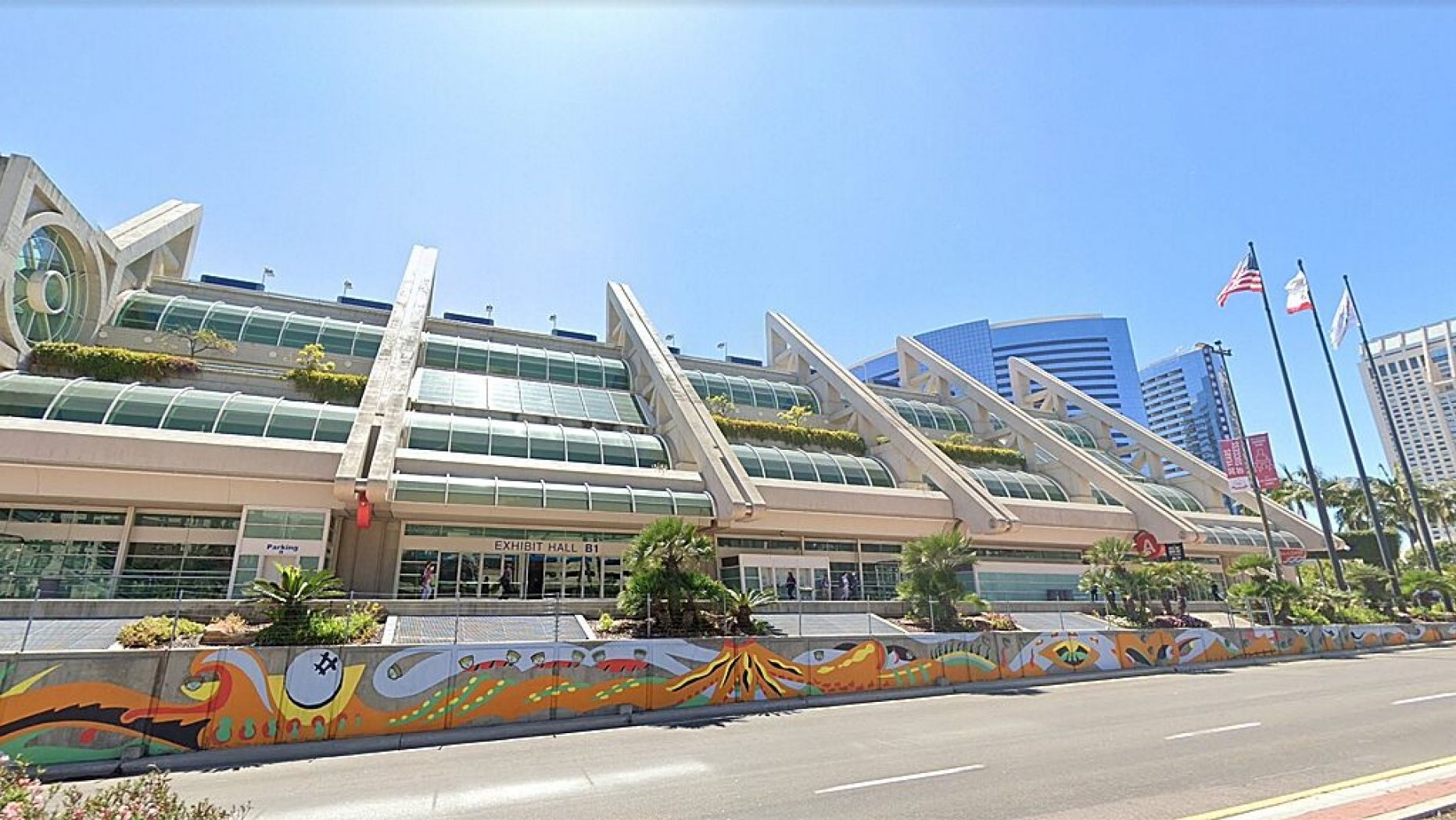  San Diego Convention Center as a homeless shelter. 