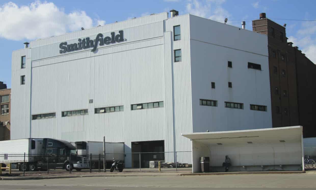 The Smithfield pork processing plant in Sioux Falls, South Dakota, 