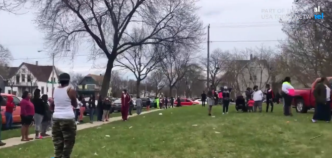 At 12th and Locust onlookers and police gather at a home where a fatal shooting took place. Wochit