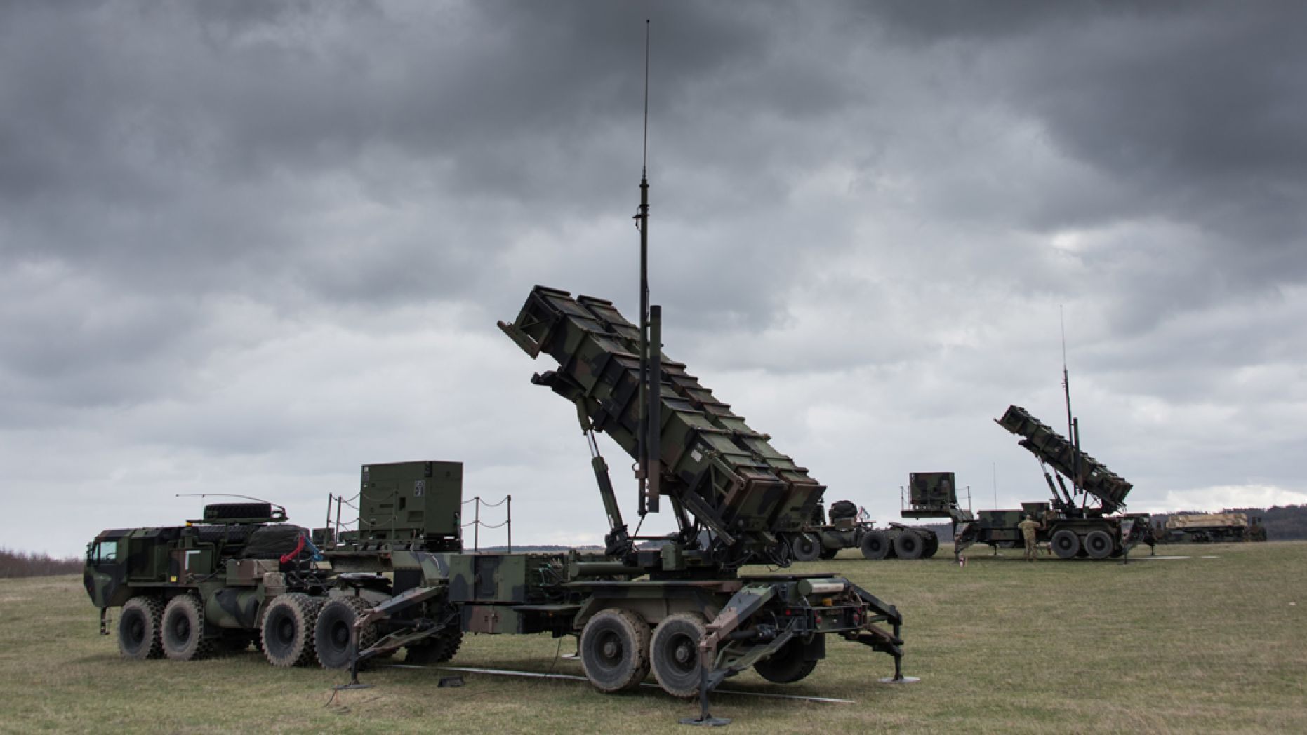 U.S. Soldiers with 5th Battalion, 7th Air Defense Artillery Regiment, 10th Army Air & Missile Defense Command install and check MIM-104
