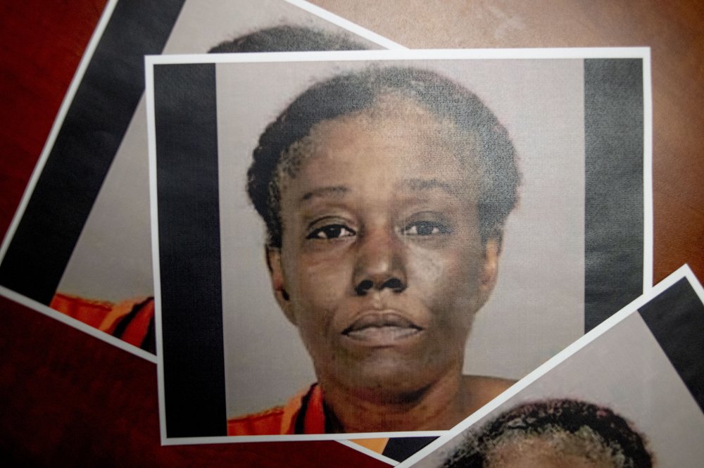 Sharmel L. Teague, 45, of Flint, was arraigned Tuesday, May 5, 2020 in 67th Distirct Court on first-degree murder and felony firearm charges. 