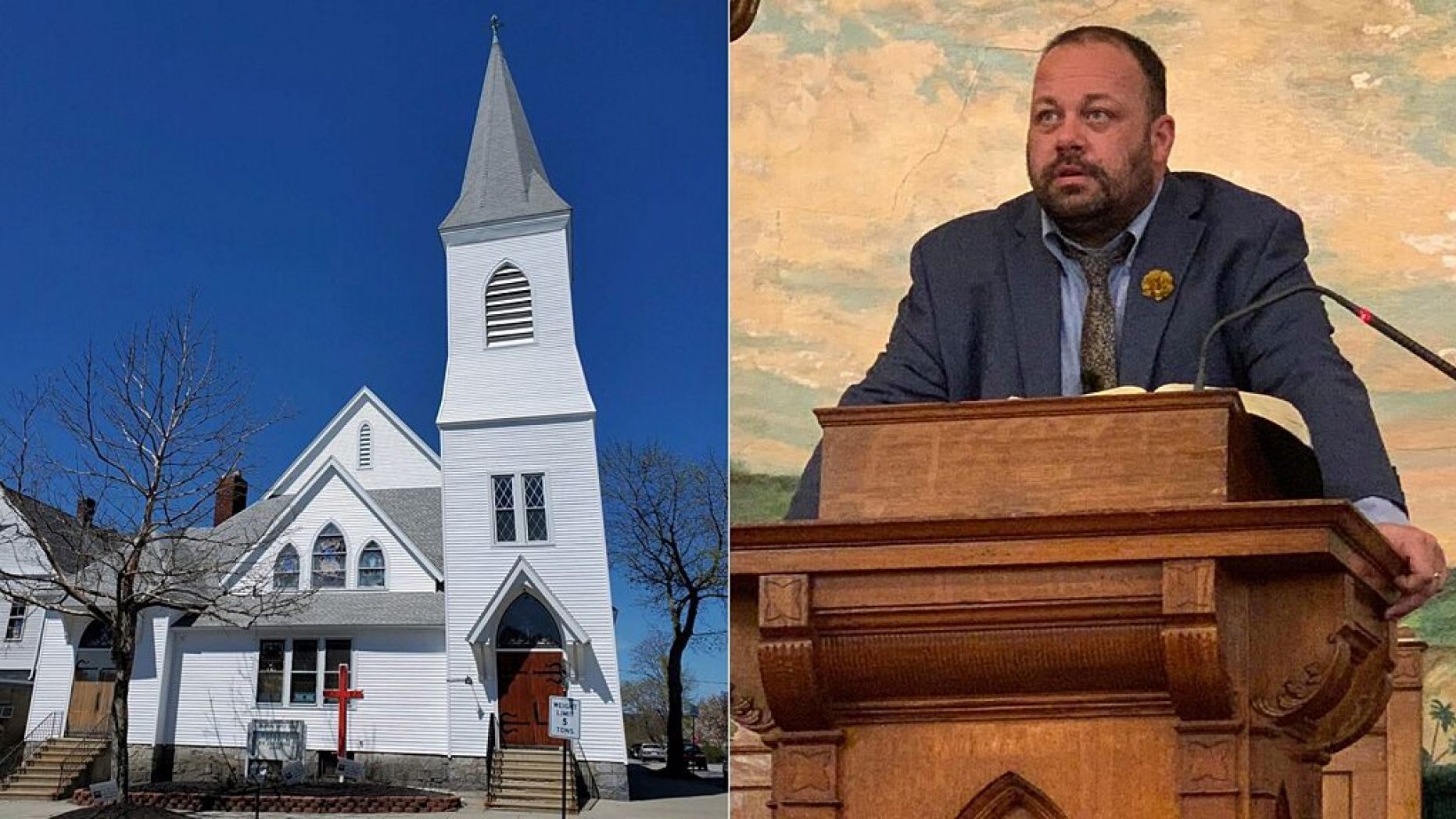 Kris Casey, the pastor of Adams Square Baptist Church in Worcester,