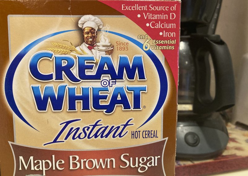 A box of Cream of Wheat is displayed on a counter, Thursday, June 18, 2020 in White Plains, N.Y. Cream of Wheat and Mrs. Butterworth are the latest brands reckoning with racially charged logos. 