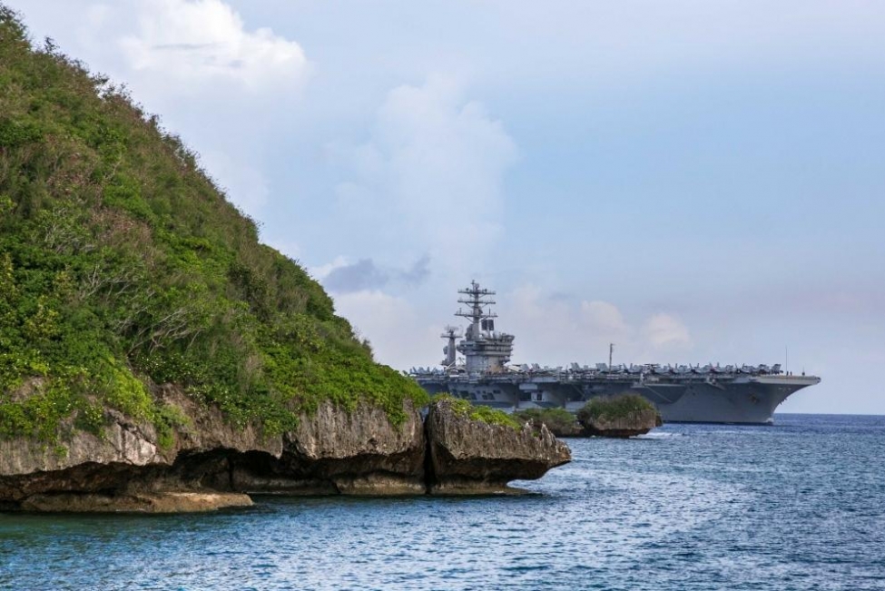 The Carrier Strike Group led by the aircraft carrier USS Nimitz arrived at Naval Base Guam on Wednesday for a  Safe Haven Liberty port visit. 