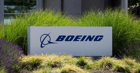 FILE PHOTO: Signage of The Boeing Company in Seattle, Washington, U.S. June 29, 2020. REUTERS/Karen Ducey