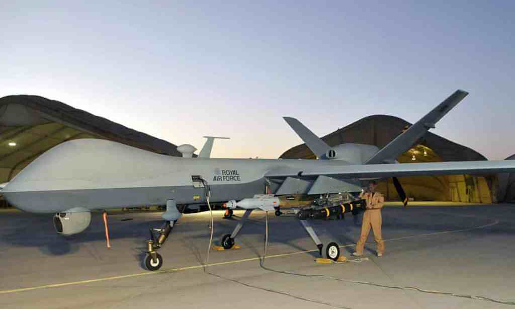 A Reaper drone at Kandahar, in Afghanistan. Photograph: Sergeant Corrine Buxton RAF/PA