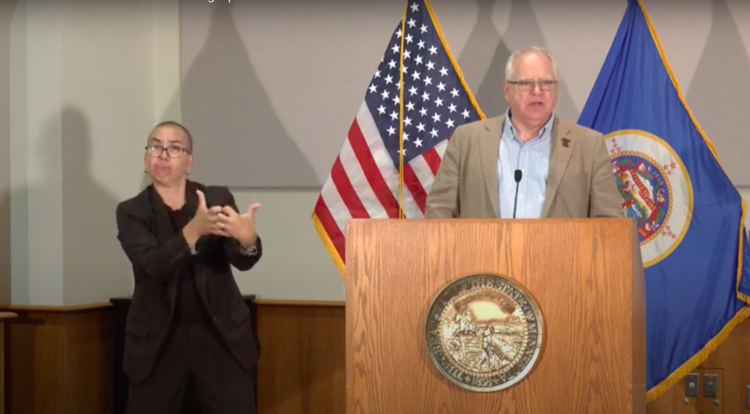 Gov. Tim Walz announces a mask mandate in indoor public spaces starting Friday at 11:59 p.m. to curb the spread of COVID-19.