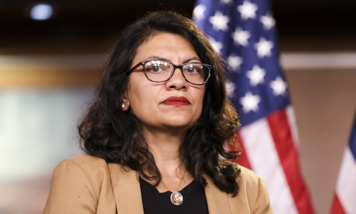 Rep. Rashida Tlaib (D-Mich.) at a press conference on the Capitol on July 15, 2019.