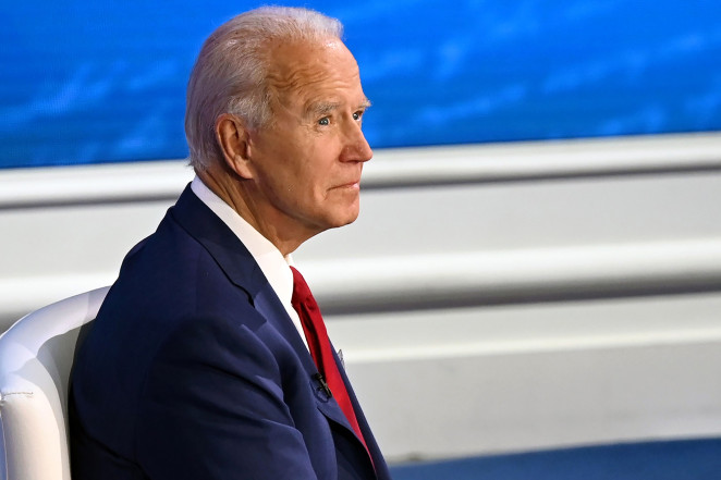 Democratic presidential candidate Joe Biden participates in an ABC News town hall event tonight.AFP via Getty Images