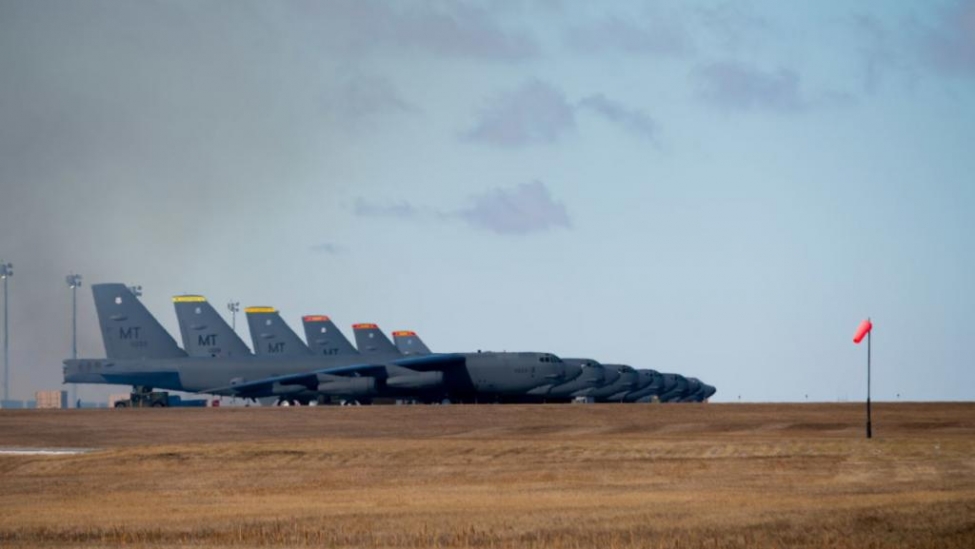 B-52H Stratofortress bombers prepare for Global Thunder 21, the U.S. Strategic Command exercise, on Oct. 23 at Minot Air Force Base in North Dakota.
