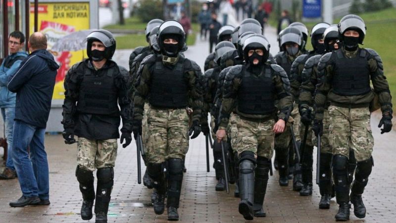 GETTY IMAGES
Mr Lukashenko's security forces have a reputation for brutality