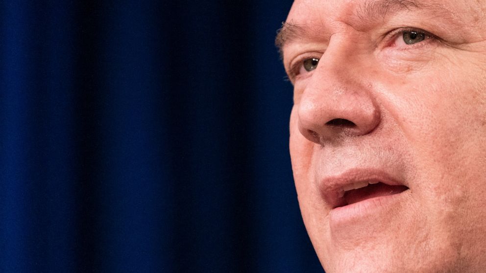 Secretary of State Mike Pompeo speaks during a media briefing, Tuesday, Nov. 10, 2020, at the State Department in Washington.