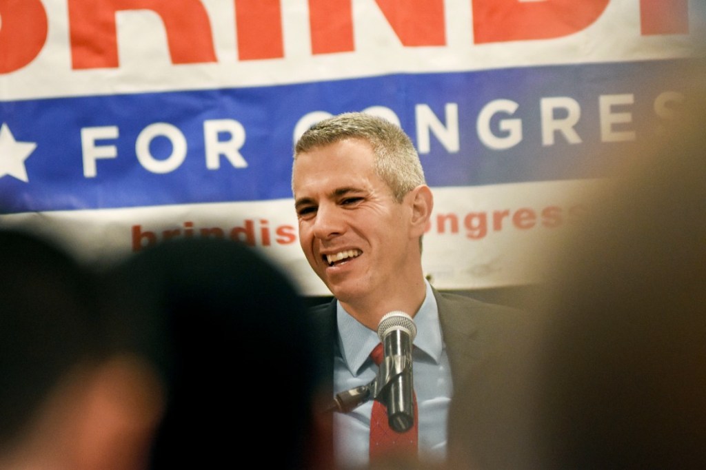 Rep. Anthony Brindisi speaks to supporters on election night in Utica, N.Y. | Heather Ainsworth, File/AP Photo