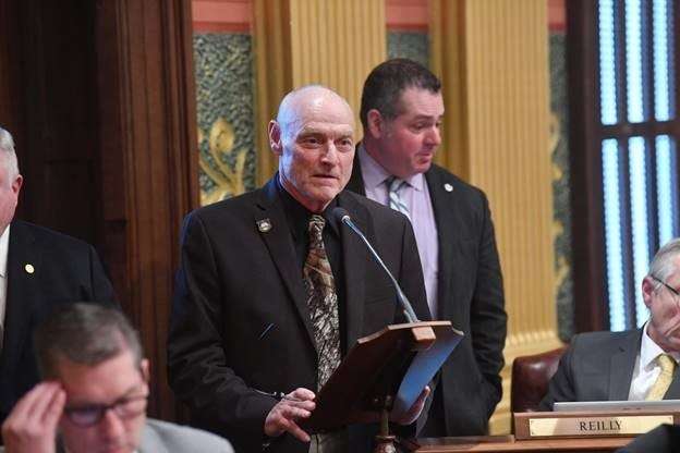 House Resolution 227 on Tuesday, Feb. 25, 2020, in the Michigan House chamber.