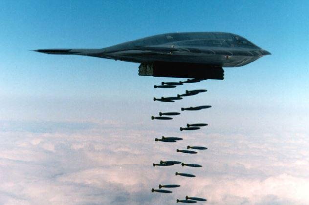 The air forces of France and Germany have purchased more than 2,000 MK82-EP aircraft bombs, an upgraded version of the MK-80s pictured being dropped by a U.S. B-2 bomber.