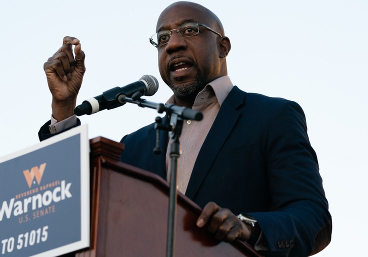 Georgia Senate candidate Raphael Warnock (D.) / Getty Images