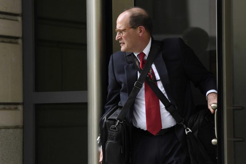 Attorney Douglas Letter, who is representing House Democrats, leaves federal court in Washington. | AP Photo/Susan Walsh