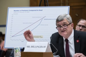 U.S. Census Bureau Director Steven Dillingham, pictured at a Feb. 12 House Oversight hearing, is stepping down Wednesday.