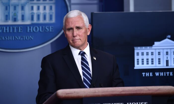 Vice President Mike Pence speaks during a White House Coronavirus Task Force press briefing in the James S. Brady Briefing Room of the White House on Nov. 19, 2020.