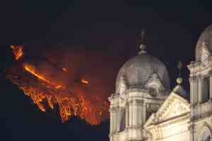 Lava flows from Etna, near Catania. Photograph: Salvatore Allegra/AP