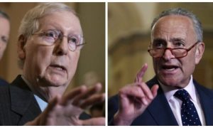Senate GOP Leader Mitch McConnell (R-Ky.) and Senate Democrat Leader Chuck Schumer (D-N.Y.) in file photos.