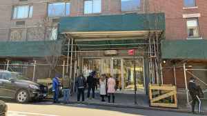 The scene the day after an Asian woman was attacked in New York City. (Melissa Gaffney)