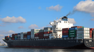 A cargo ship. (North Charleston, Wikimedia Commons/Released)