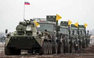 Russian military vehicles on an exercise
(Erik Romanenko \ TASS via Getty Images)