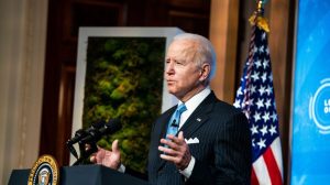 U.S. President Joe Biden delivers remarks during day 2 of the virtual Leaders Summit on Climate at the East Room of the White House April 23, 2021 in Washington, DC.