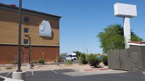 An Arizona hotel housing migrants is pictured. (Office of Rep. Andy Biggs)