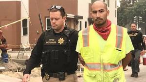 In this photo from Sept. 11, 2020, Vacaville police arrest Serriteno in the murder of Castro. (Vacaville Police Department)