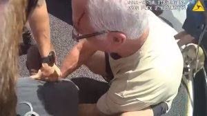 One citizen suffered a cut to his forehead but still helped deputies restrain Padilla. (Volusia County Sheriff's Office)