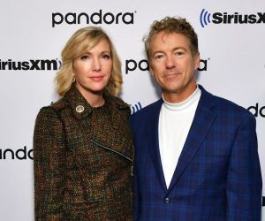 Senator Rand Paul and wife author Kelley Paul visit SiriusXM for Town Hall with Olivier Knox and Julie Mason on October 11, 2019,