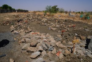 A section of the mass graves at Abune Aregawi Ethiopian Orthodox Church, Ethiopia,