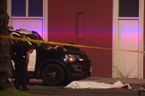 One person, a suspect in the shooting was reportedly found dead inside of a car.
Backgrid