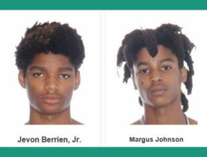 16-year-old Jevon Berrien, Jr. 16-year-old Margus Johnson