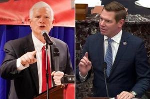 Rep. Mo Brooks accused Rep. Eric Swalwell's team of breaking into his home in order to serve the lawsuit papers.